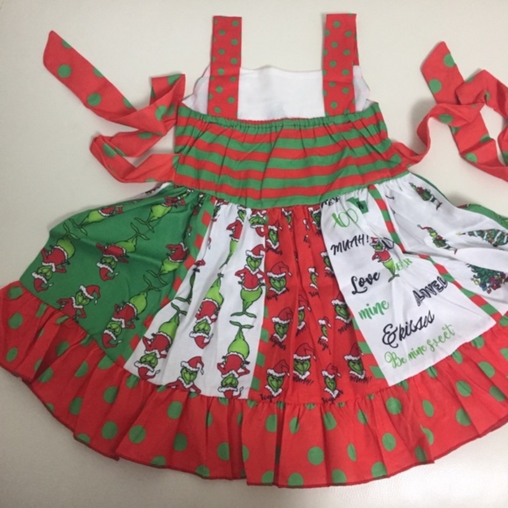 Christmas Grinch Cute Twirl Dress - Picture 7 of 7